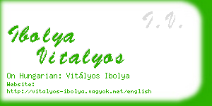 ibolya vitalyos business card