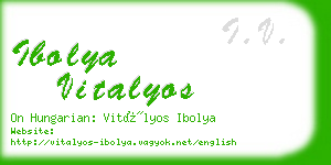 ibolya vitalyos business card